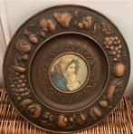 Onze Lieve Vrouwe met haar zoon , groot koper wandbord, Antiek en Kunst, Ophalen of Verzenden