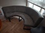 Ronde bank en eetkamerstoelen (antraciet), Huis en Inrichting, Ophalen, Zo goed als nieuw