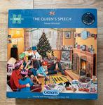 Gibsons kerstpuzzel 1000 stukjes The Queen’s Speech, Hobby en Vrije tijd, Denksport en Puzzels, Ophalen of Verzenden, 500 t/m 1500 stukjes