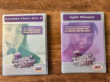 2 x Karaoke DVD, Chart hits 2 en Kylie Minoque beschikbaar voor biedingen