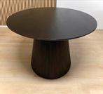 Japandi mokka ronde eettafel 120cm massief hout ( of ovaal ), Huis en Inrichting, Tafels | Eettafels, Ophalen, Massief mango tafel japandi mokka donkerbruin industrieel sjiek