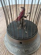 Antieke speeldoos vogelkooi, Ophalen