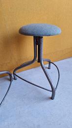 Set vintage krukken, hoogte verstelbaar, nieuwe stoffering, Gebruikt, Staal, Vintage, In hoogte verstelbaar