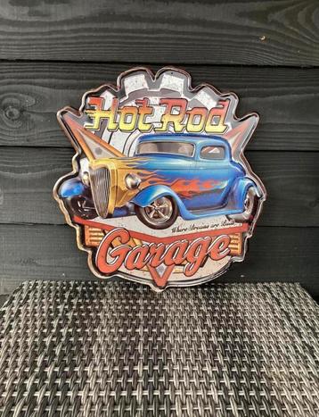 Hotrod Garage -Reclamebord-Mancave- beschikbaar voor biedingen