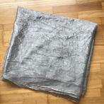 Zilver Voile Stof, circa 10 meter, 120 cm of meer, Ophalen of Verzenden, Katoen, Nieuw