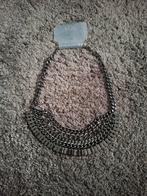 Nieuw Grijs collier met schakels, Ophalen of Verzenden, Nieuw, Grijs, Overige materialen