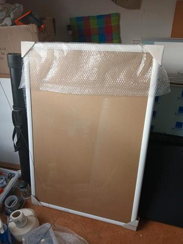 2 grote, op maat gemaakte wissellijsten Wit, glas beschikbaar voor biedingen