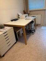 Grote uittrek tafel. Wit van Ikea tot 234 uittrekbaar., Huis en Inrichting, Bureaus, Ophalen
