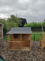 Houten speelhuis met dakleer ZGAN, Ophalen, Zo goed als nieuw, Hout