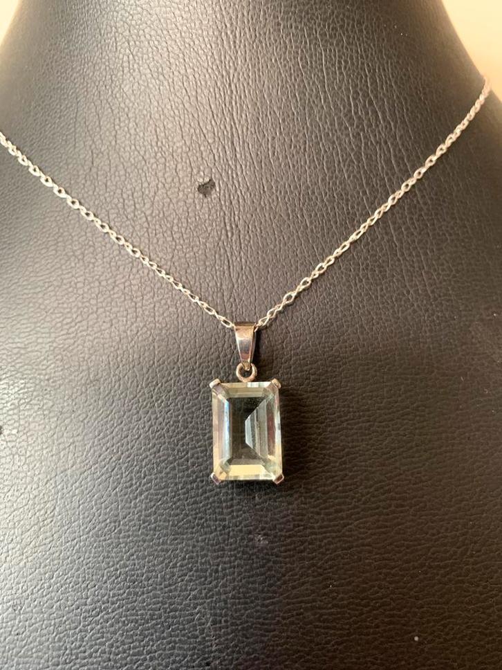 Prasioliet amethist groen hanger beschermt sjamaan healing, Sieraden, Tassen en Uiterlijk, Kettingen, Nieuw, Steen of Mineraal