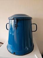 Petrol blauw emaille vetpot, Antiek en Kunst, Antiek | Emaille, Ophalen of Verzenden