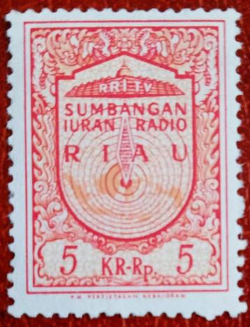 RIAU 1960 Radio-zegel van 5 KR - Rp. 5 ongebruikt beschikbaar voor biedingen