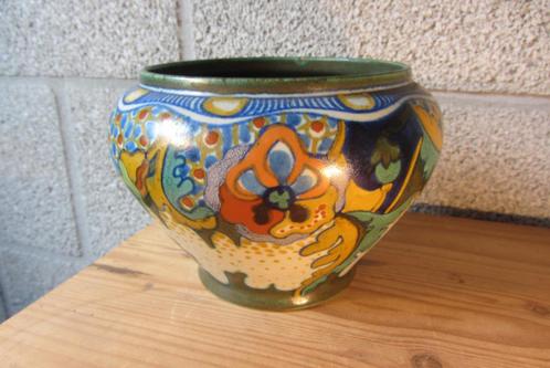 Cache-pot (plateel) van de Zuid-Holland, Gouda, Antiek en Kunst, Antiek | Keramiek en Aardewerk, Ophalen of Verzenden