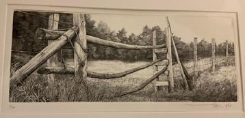 Ets - 1984 - FRANC van OYEN - Landschap beschikbaar voor biedingen