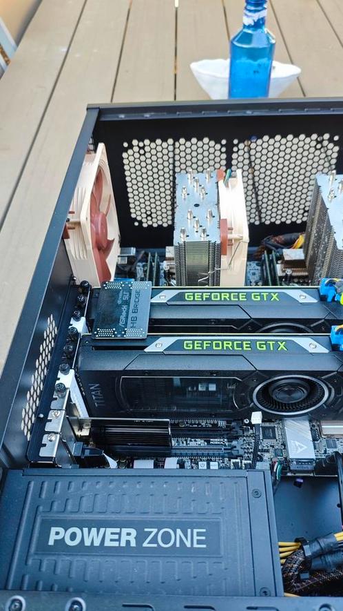 2x NVIDIA Titan X Maxwell Founders Edition – 24 GB GDDR5, Computers en Software, Videokaarten, Zo goed als nieuw, Nvidia, GDDR5