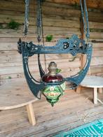 Antieke verstelbare olielamp, Ophalen of Verzenden
