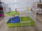 Hamsterkooi met drinkbak en wiel., Dieren en Toebehoren, Minder dan 60 cm, Kooi, Gebruikt, Minder dan 75 cm