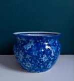 Prachtige handgemaakte keramieken bloempot, Rond, Binnen, Ophalen of Verzenden, Zo goed als nieuw