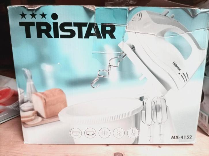 Trister MX-4152 Mixer met kom 2 in 1 - nieuw, Witgoed en Apparatuur, Keukenmixers, Nieuw, 1 tot 2 liter, 3 snelheden of meer, Vaatwasserbestendig