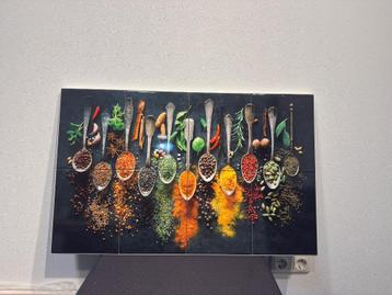 Groot keramisch tegeltableau – Specerijen | 50x80 cm | beschikbaar voor biedingen