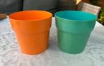 Retro ikea Majskorn bloempotten oranje en groen NIEUW, Ophalen of Verzenden, Huis en Inrichting