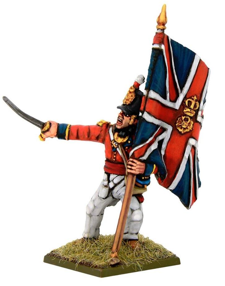 Napoleonic British Foot Guard Ensign w/Flag, Hobby en Vrije tijd, Wargaming, Nieuw, Historisch, Figuurtje(s), Ophalen of Verzenden