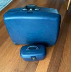 Delsey koffer met beautycase, hard en blauw, Sieraden, Tassen en Uiterlijk, Koffers, Gebruikt, Ophalen