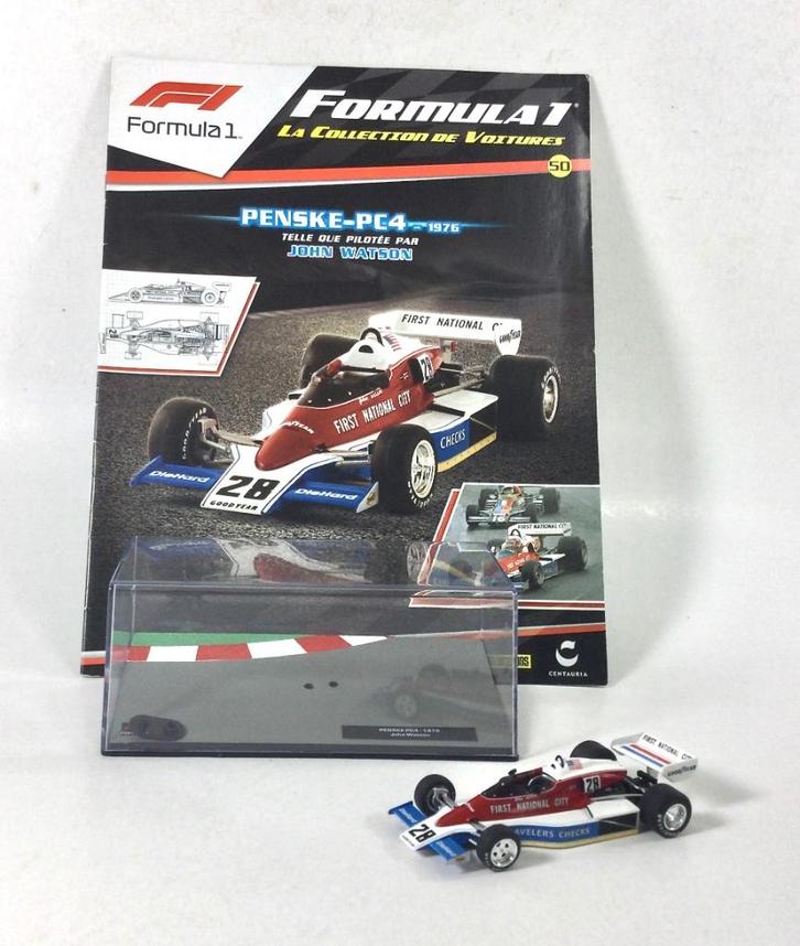 Ixo 1: 43 Penske PC4 F1 (1976) John Watson Diecast + blad, Hobby en Vrije tijd, Modelauto's | 1:43, Nieuw, Auto, Overige merken