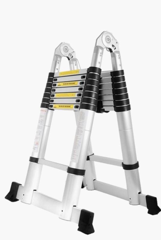 Telescopische Vouwladder 5m - Nieuw!, Doe-het-zelf en Verbouw, Ladders en Trappen, Nieuw, Ladder, 4 meter of meer, Opvouwbaar of Inschuifbaar