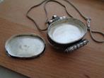 zilveren ketting zilveren met Gau amulet doos [614], Verzenden, Zo goed als nieuw, Met edelsteen, Zilver