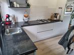 Nette Moderne Hoogglans Witte Keuken + Bosch + GEDEMONTEERD, Wit, Hoekkeuken, Graniet of Steen, Ophalen of Verzenden