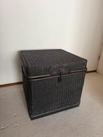 Rotan Mand donkerbruin vierkant 49x49xh49, Ophalen of Verzenden, Zo goed als nieuw, 50 tot 100 cm, Minder dan 50 cm