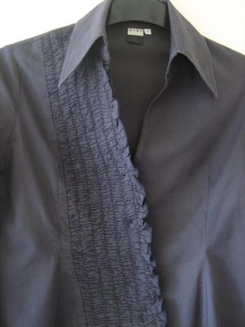 Antracietkleurige blouse met roezelrand DIDI 36-38 snazzeys beschikbaar voor biedingen