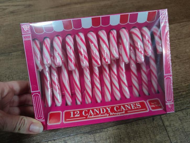 12 Candy canes, roze snoepstokken, Diversen, Kerst, Nieuw, Ophalen