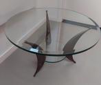 Space age Italiaans design salontafel brass coffee table, Ophalen