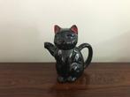 Retro vintage koffiepot theepot zwarte kat met rode oortjes, Antiek en Kunst, Ophalen of Verzenden