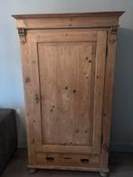 Grenen houten kast, Ophalen, Gebruikt, 100 tot 150 cm, Met deur(en)