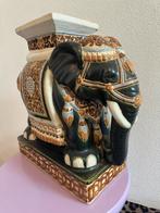 Vintage Keramische Olifant Bijzettafel / plantenstaander, Ophalen of Verzenden