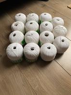 Nieuwe katoenen klossen garen wit 22 stuks, Hobby en Vrije tijd, Breien en Haken, Ophalen of Verzenden, Nieuw, Breien of Haken