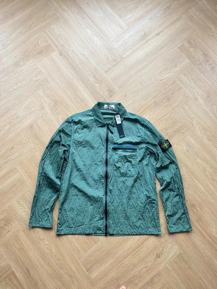 STONE ISLAND NYLON METAL ZOMERJAS ECONYL XL, Kleding | Heren, Jassen | Zomer, Nieuw, Maat 56/58 (XL), Zwart, Ophalen of Verzenden