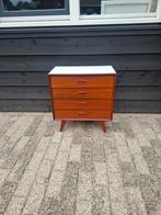 vintage fristho ? ladekastje, Gebruikt, Teakhout, 3 of 4 laden, Minder dan 100 cm