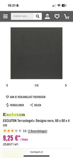 Terrastegel+ Excluton 60x60x4cm - Antractiet, Tuin en Terras, Tegels en Klinkers, Ophalen, Nieuw, 10 m² of meer, Beton