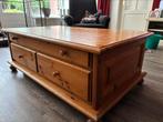 Geloogd grenen salontafel, Ophalen, Gebruikt, 100 tot 150 cm, 50 tot 100 cm