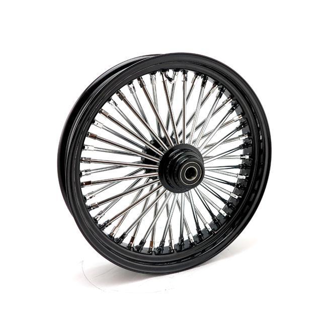 Fat spokes voorwiel zwart 3.50 x 18 enkele remschijf, Motoren, Onderdelen | Harley-Davidson, Nieuw, Ophalen