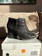 Leren enkellaarsjes op hak Invito, Zwart, Lage of Enkellaarzen, Ophalen of Verzenden, Invito