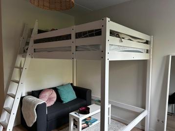 IKEA STORA double loft bed (white) modified for low ceiling beschikbaar voor biedingen