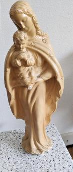 Mooi oud gesigneerd beeld van Maria Madonna met kind, Ophalen of Verzenden, Zo goed als nieuw, Beeld(je), Christendom | Katholiek