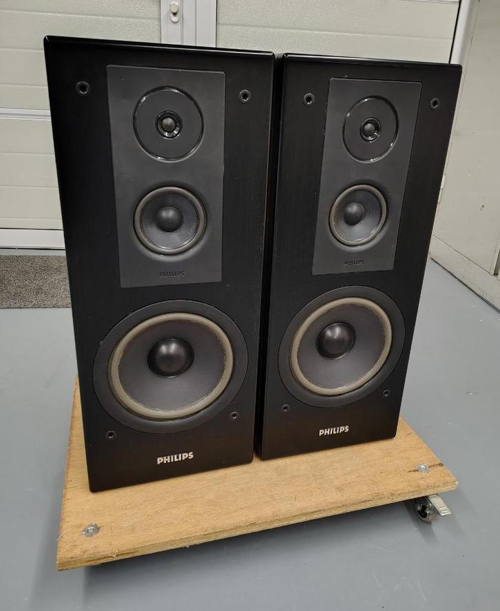 Philips FB830 luidspreker boxen, Audio, Tv en Foto, Luidsprekers, Gebruikt, Front, Rear of Stereo speakers, 60 tot 120 watt, Philips