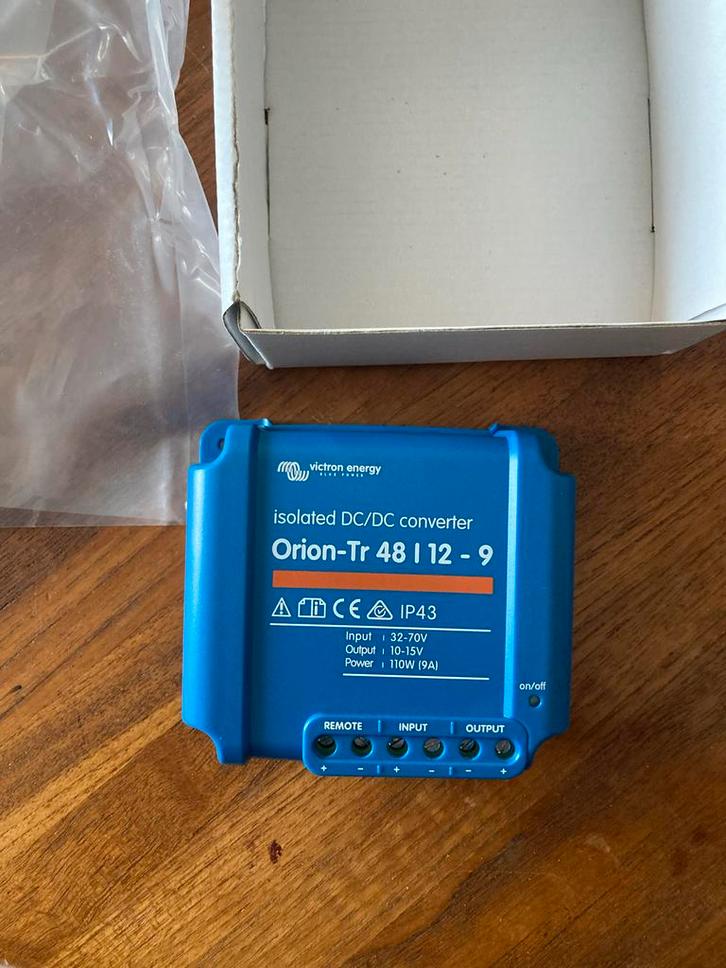 Victron Orion-Tr 48/12-9A (110W) Geïsoleerd - DC-DC Converte, Hobby en Vrije tijd, Elektronica-componenten, Nieuw, Ophalen of Verzenden