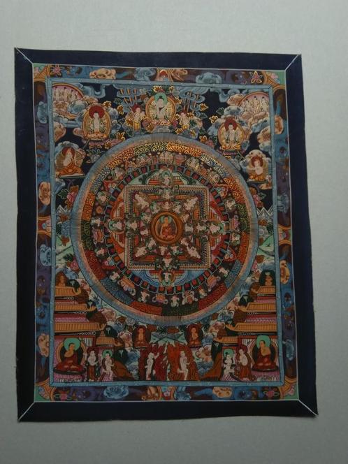 Grote wiel Mandala Thangka, Antiek en Kunst, Kunst | Niet-Westerse kunst, Ophalen of Verzenden